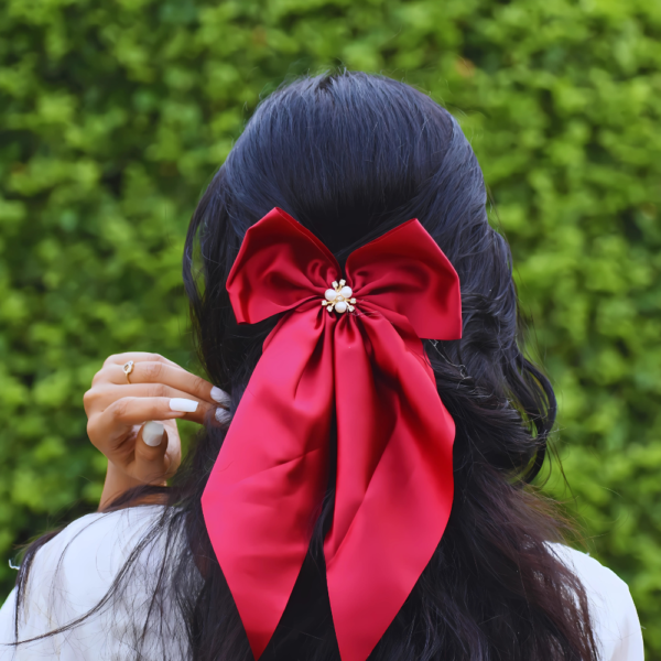 Cherry Red Hair Bow