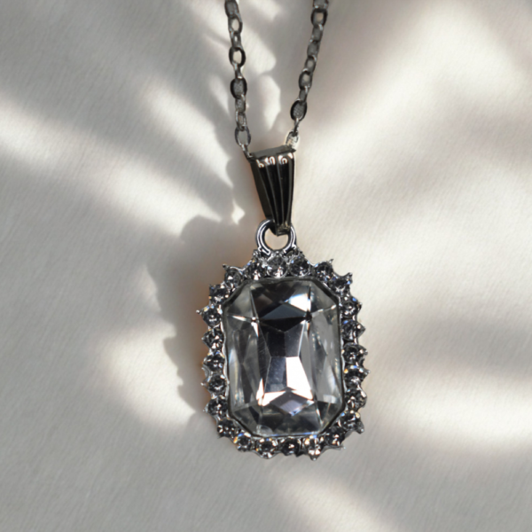 Silver Plated White Elegant Pendant