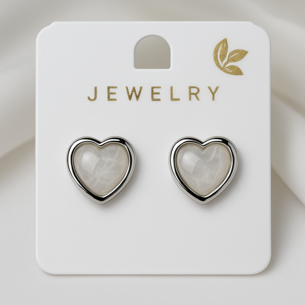 Korean Heart Silver Stud