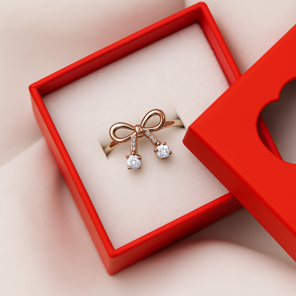 Golden Korean Bow Ring