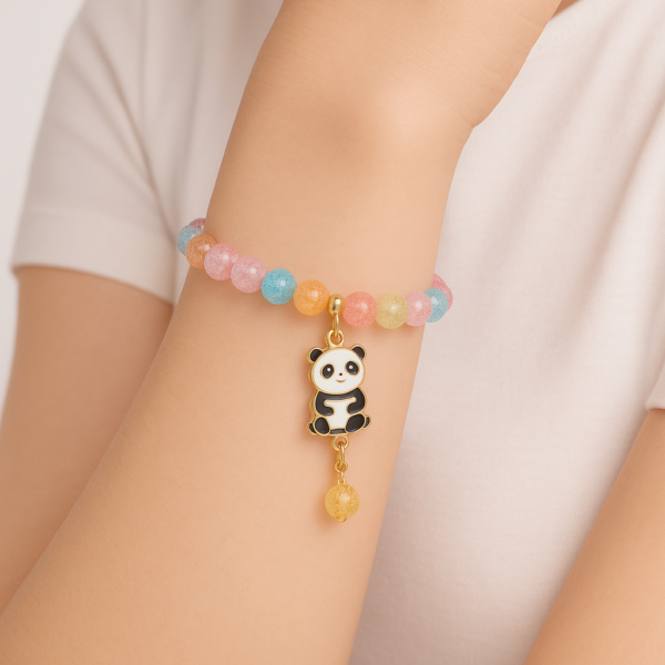 Premium Panda Charm Colorful Minimalist Fashionable Stretchable Bracelet