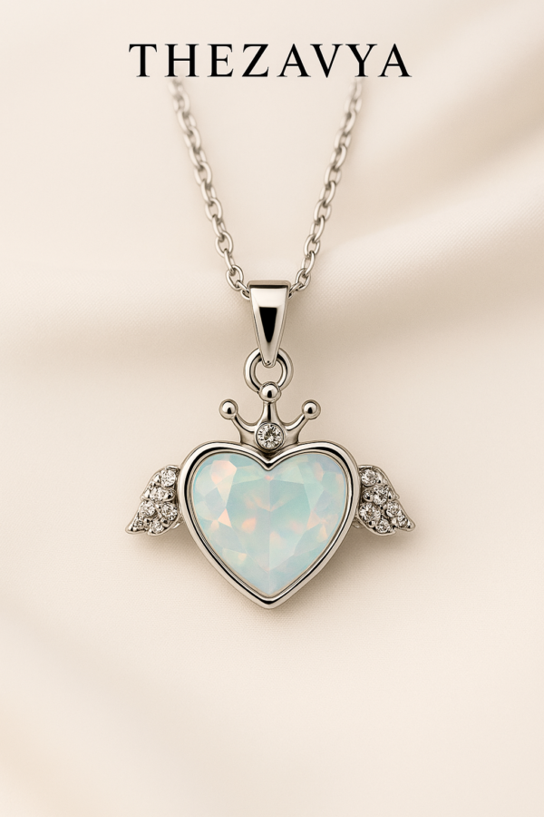 Sterling Wing Heart Luxury Pendant