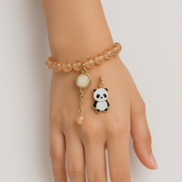 Premium Panda Charm Minimalist Fashionable Stretchable Bracelet