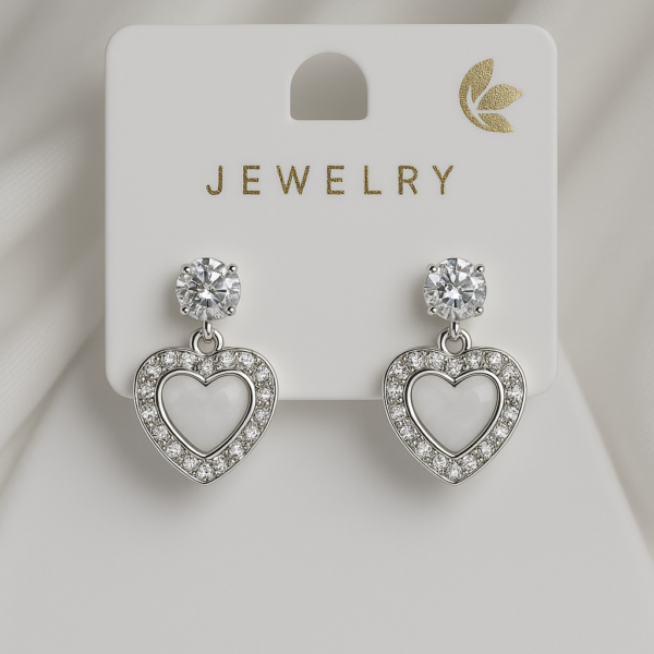 Diamond Dazzle Heart Studs
