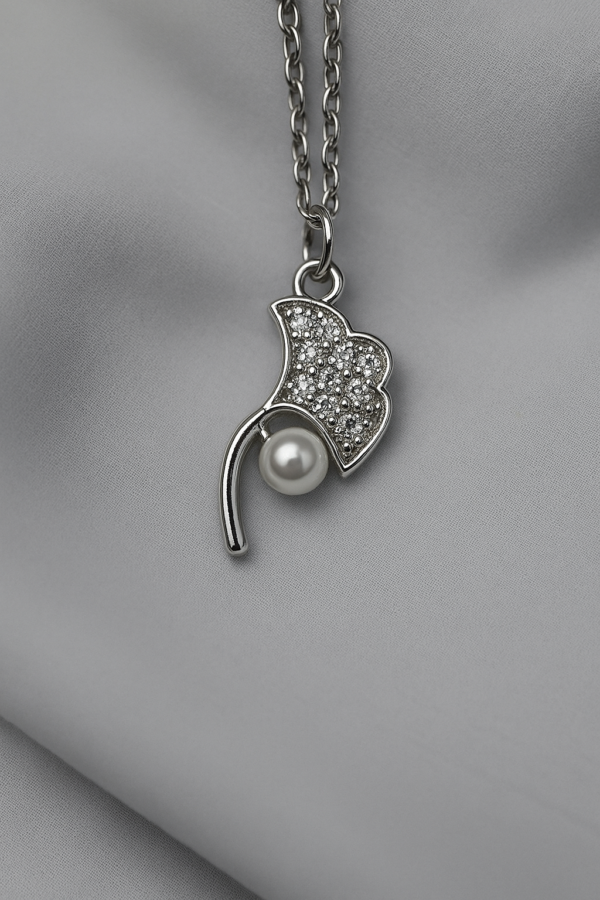 White Silver Stone Seashell Pearl - Image 3