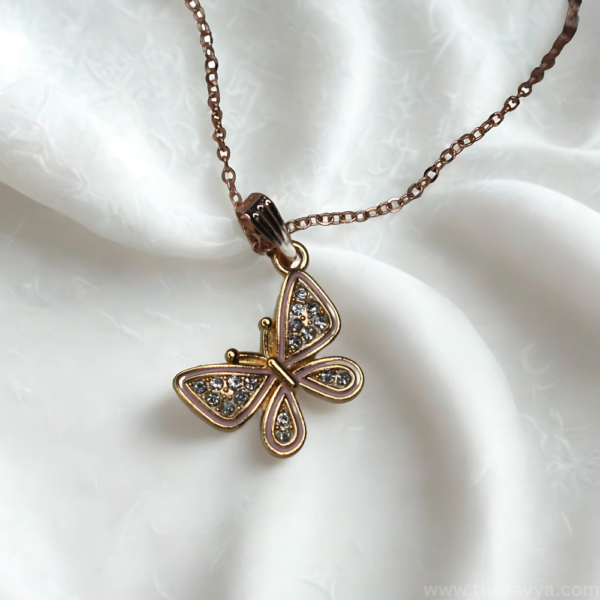 Honey Gold Butterfly Luxurious Pendant