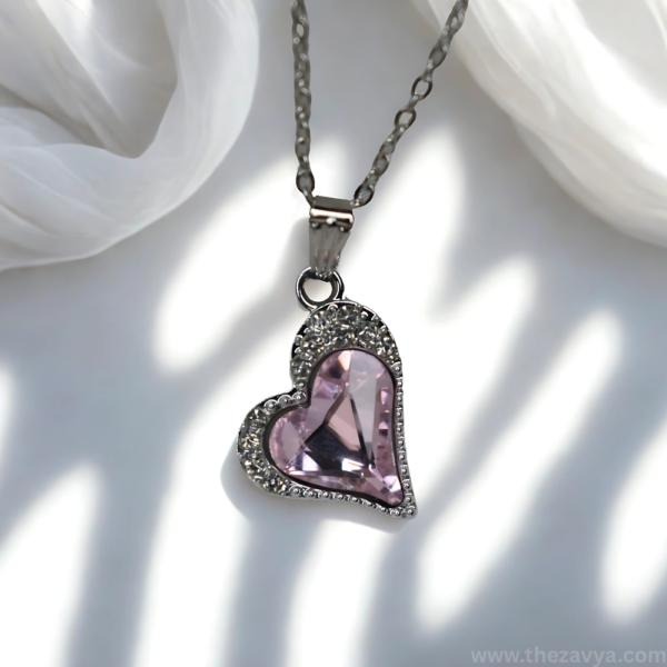 Pastel Pink Heart Charm Pendant
