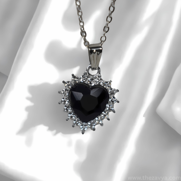 Black Heart Crystal Pendant