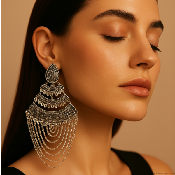 Royal Rajasthani Meenakari Jhumka Earrings - Image 2