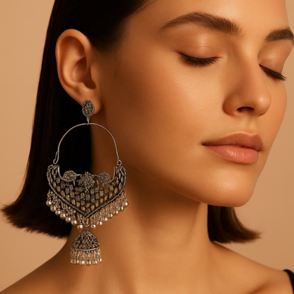 Unique Rajasthani Jhumka Earrings - Image 2